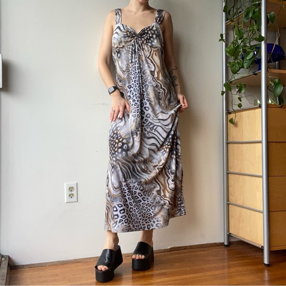 Lana Lee Y2K animal print maxi dress - made in Canada - Picture 3 of 7